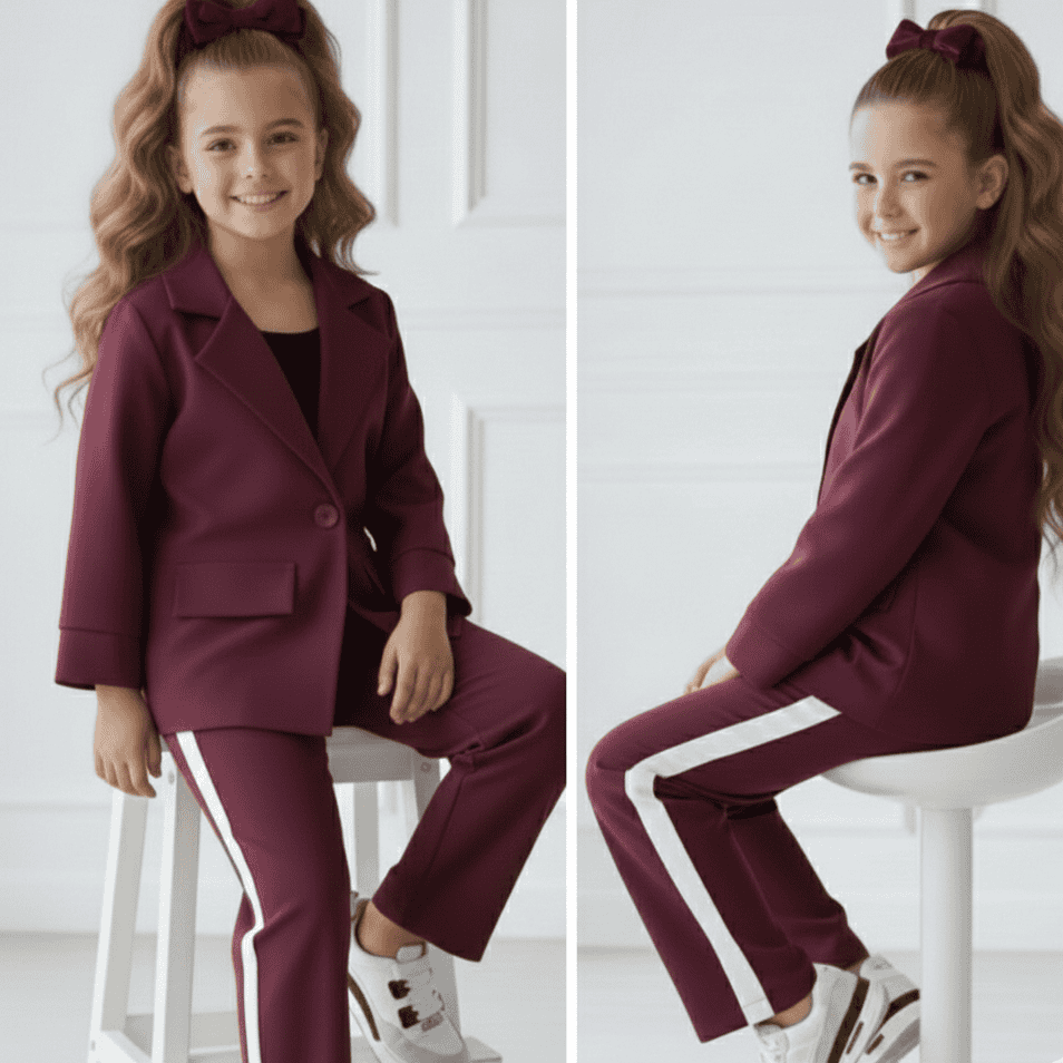 Comfy blazer set 2 delig, (Bordeaux) EXL Verzenddatum 29/1